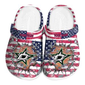 personalized dallas stars freedom splinter clog best selling