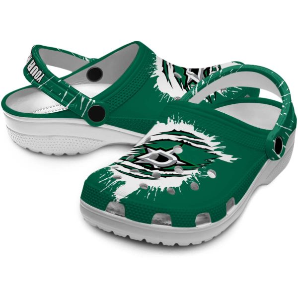 personalized dallas stars splash motif background clog high quality