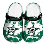 personalized dallas stars splatter pattern clog best selling