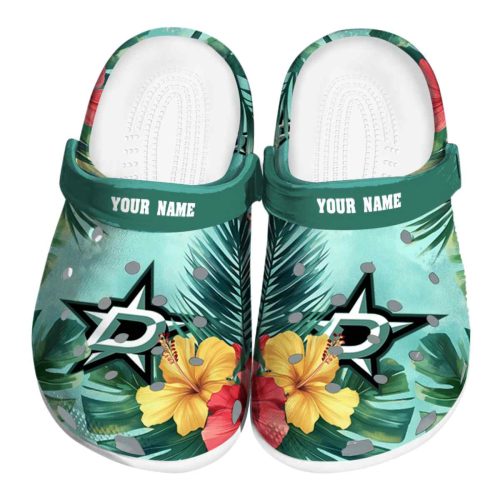 personalized dallas stars tropical vibes clog best selling