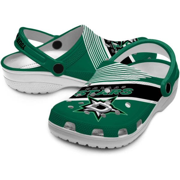 personalized dallas stars vibrant dual tone clog high quality