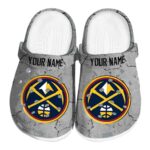 personalized denver nuggets cracked texture clog best selling