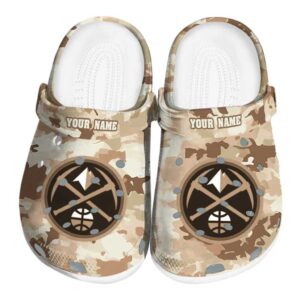 personalized denver nuggets desert camo clog best selling