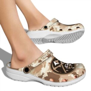 personalized denver nuggets desert camo clog fashion forward
