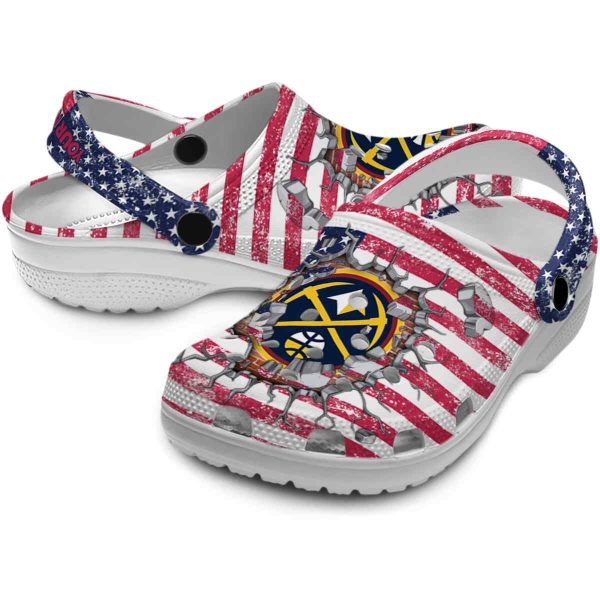 personalized denver nuggets freedom splinter clog high quality