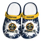 Personalized Denver Nuggets Splash Art Clog 1 personalized denver nuggets splash art clog best selling