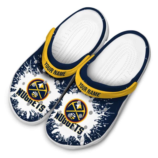 personalized denver nuggets splash art clog latest model