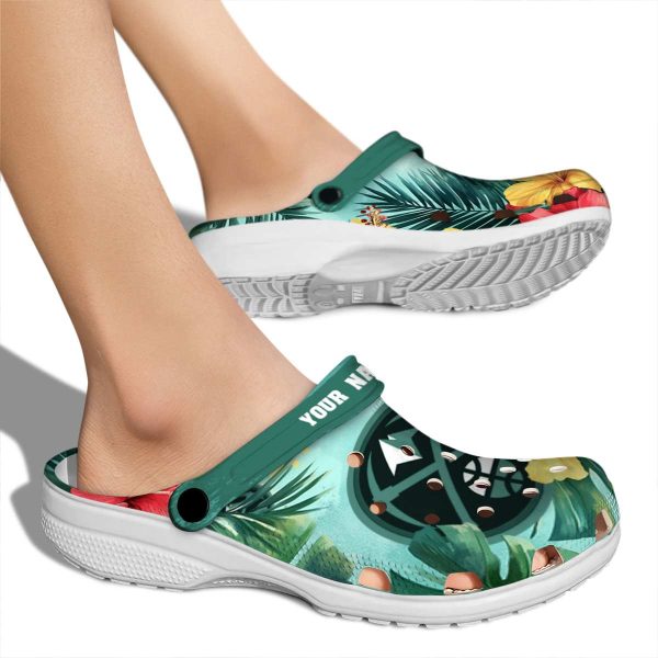 personalized denver nuggets tropical vibes clog fashion forward