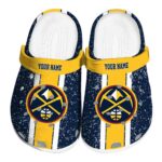 personalized denver nuggets vertical stripes clog best selling