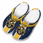 personalized denver nuggets vertical stripes clog best selling