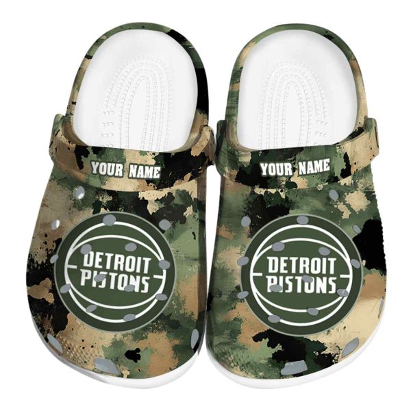 personalized detroit pistons camouflage craze clog best selling