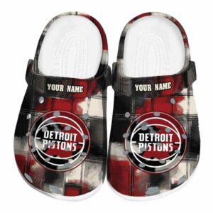 personalized detroit pistons plaid fusion clog best selling