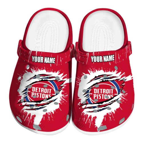 personalized detroit pistons splash motif background clog best selling