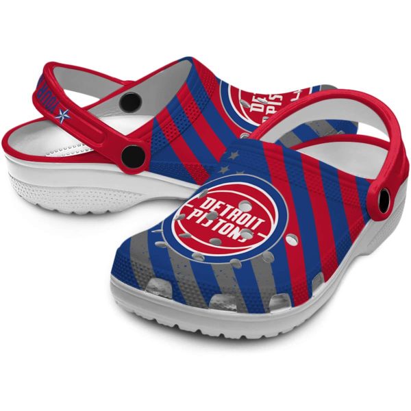 personalized detroit pistons star spangled graphic clog high quality
