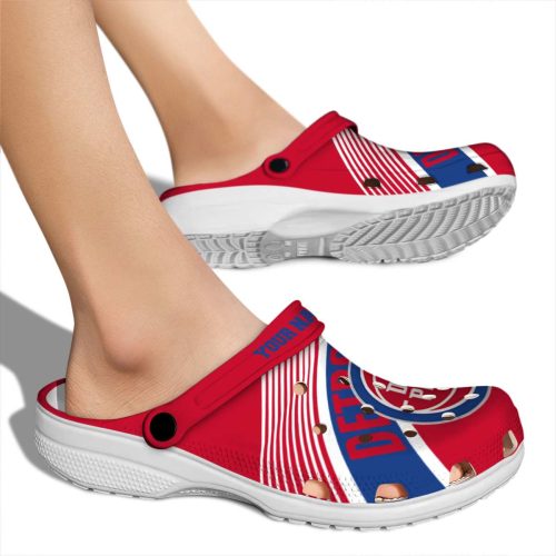 personalized detroit pistons vibrant dual tone clog fashion forward