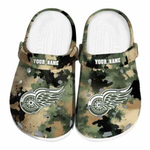 personalized detroit red wings camouflage craze clog best selling