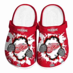 personalized detroit red wings gripping hand clog best selling