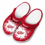 personalized detroit red wings splatter background clog best selling
