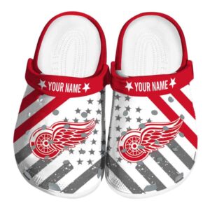 personalized detroit red wings star spangled graphic clog best selling