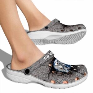 personalized drake bulldogs cracked ground texture clog fashion forward