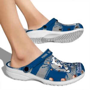 personalized drake bulldogs paint splatter graphics clog fashion forward