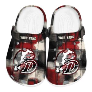 personalized drake bulldogs plaid fusion clog best selling