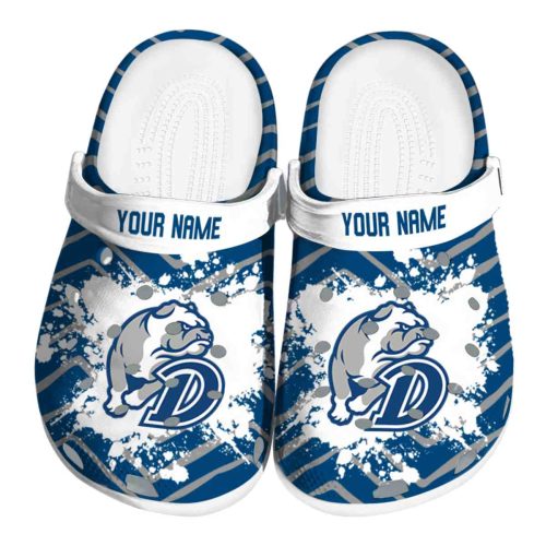 personalized drake bulldogs zigzag paint burst clog best selling