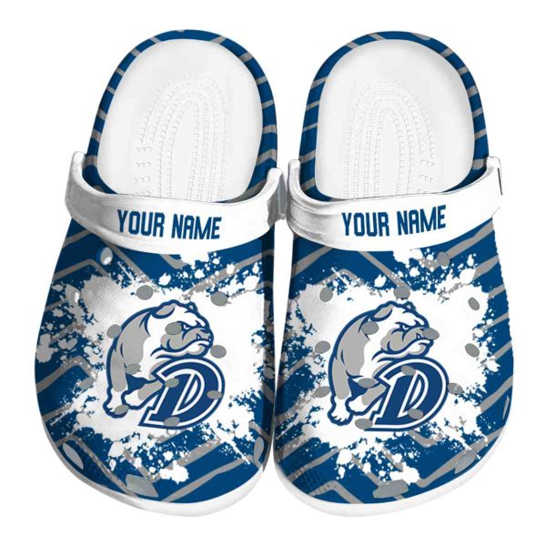 personalized drake bulldogs zigzag paint burst clog best selling