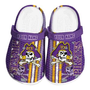 personalized east carolina pirates contrasting stripes clog best selling