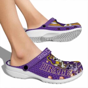 personalized east carolina pirates contrasting stripes clog fashion forward