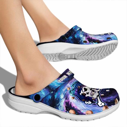 personalized east carolina pirates galaxy swirl clog fashion forward