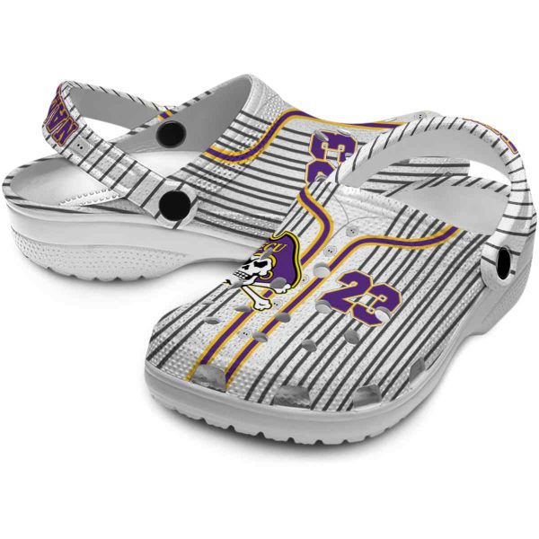 personalized east carolina pirates pinstripe pattern clog high quality