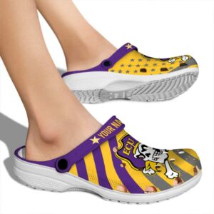 personalized east carolina pirates star spangled graphic clog fashion forward