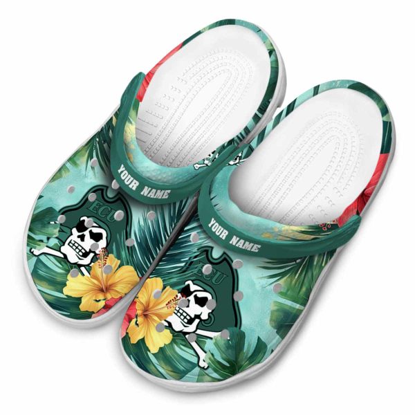 personalized east carolina pirates tropical vibes clog latest model