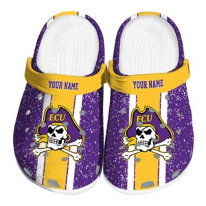 personalized east carolina pirates vertical stripes clog best selling