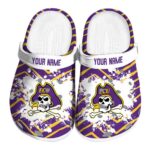 personalized east carolina pirates zigzag paint burst clog best selling