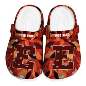 personalized eastern michigan eagles autumn leaves clog best selling