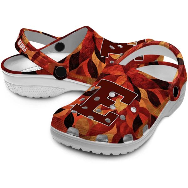 personalized eastern michigan eagles autumn leaves clog high quality