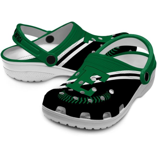 personalized eastern michigan eagles baseball motif clog high quality