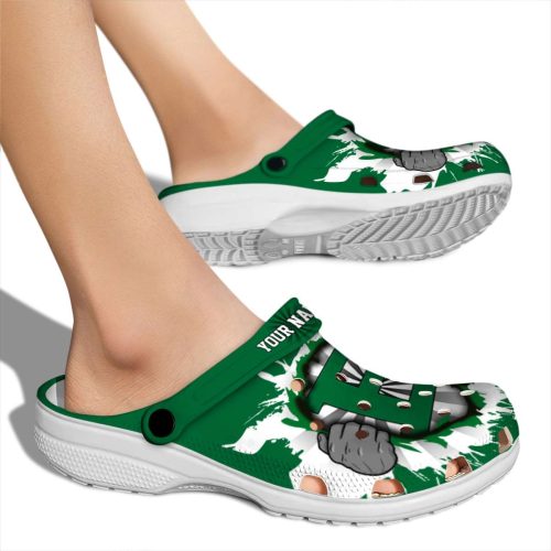 personalized eastern michigan eagles gripping hand clog fashion forward