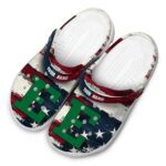 personalized eastern michigan eagles patriotic stripes clog best selling