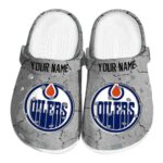 personalized edmonton oilers cracked texture clog best selling