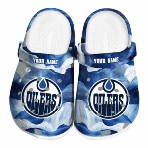 personalized edmonton oilers ocean waves clog best selling