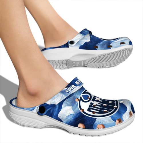 personalized edmonton oilers ocean waves clog fashion forward