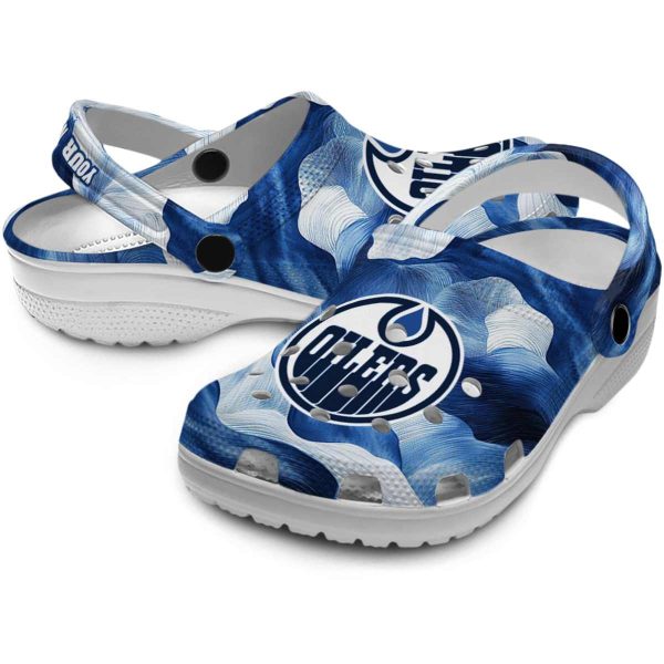 personalized edmonton oilers ocean waves clog high quality
