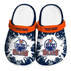 personalized edmonton oilers splash art clog best selling