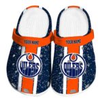 personalized edmonton oilers vertical stripes clog best selling