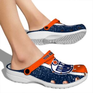personalized edmonton oilers vertical stripes clog fashion forward