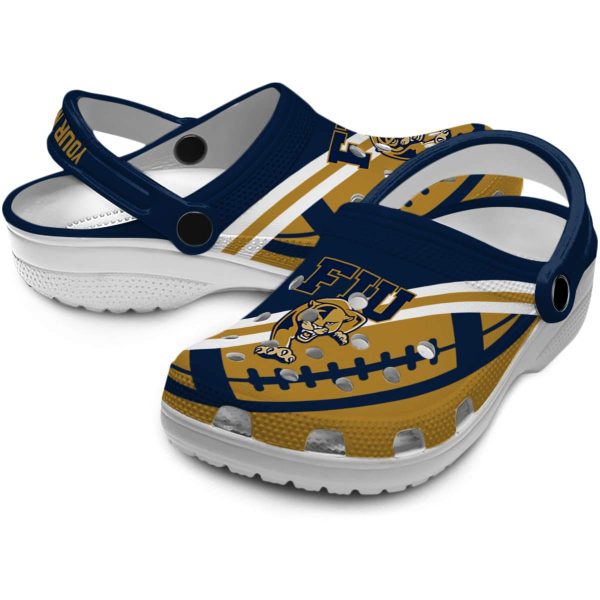 personalized fiu panthers football motif clog high quality
