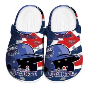 personalized florida atlantic owls baseball helmet clog best selling
